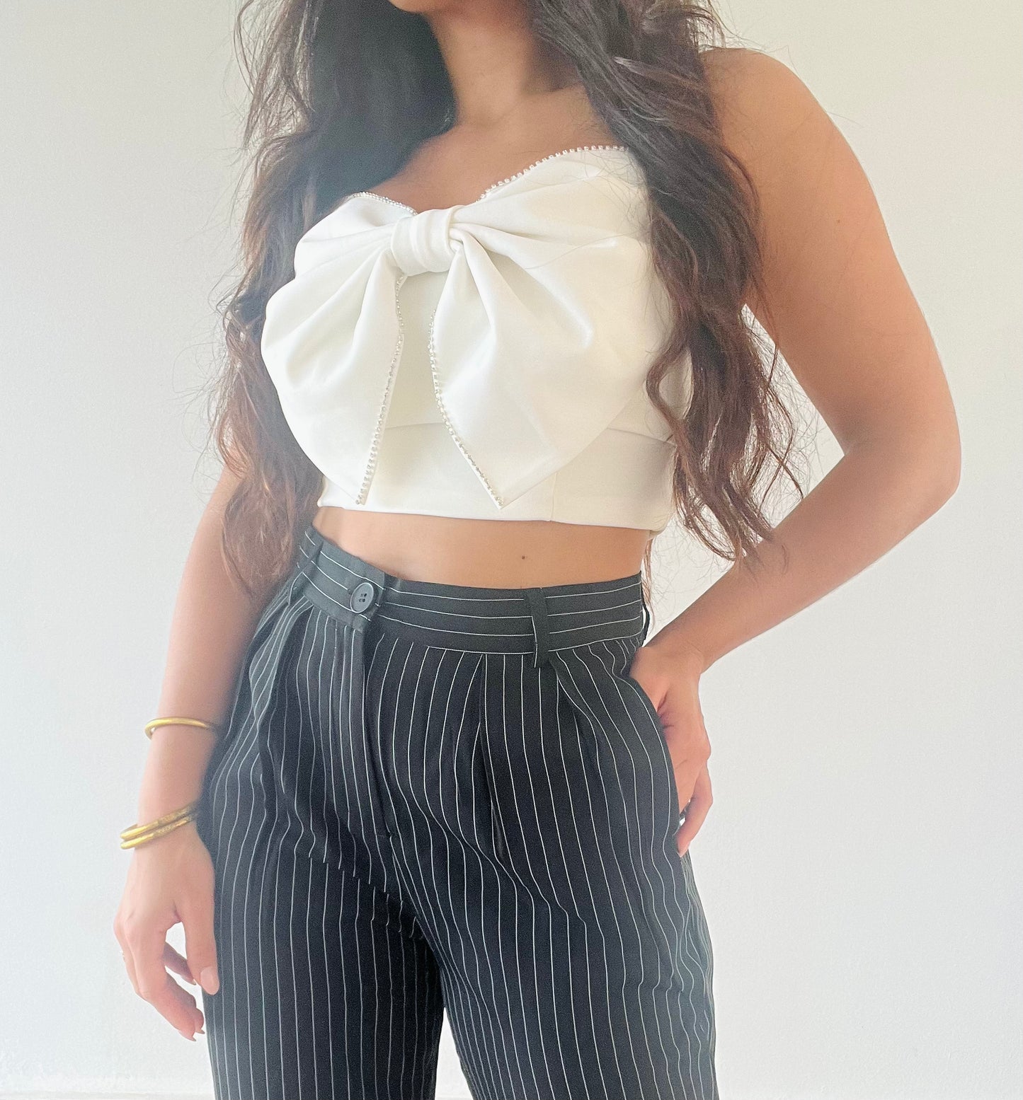 White Angel Ribbon Top
