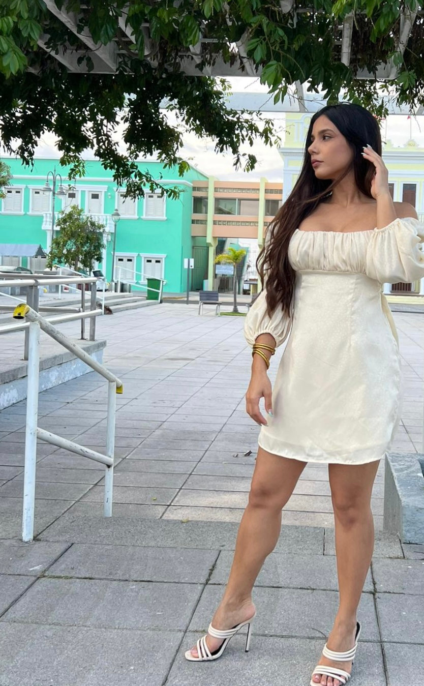 Romantic Cream Mini Dress