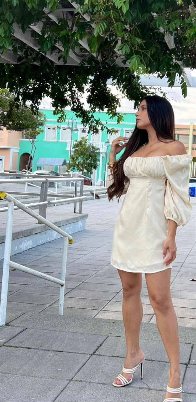 Romantic Cream Mini Dress